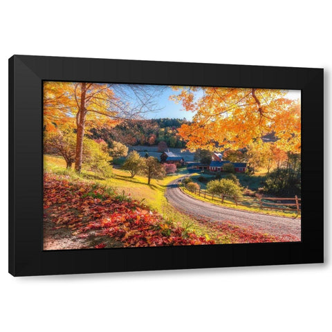 Sleepy Hollow Ranch, Vermont Black Modern Wood Framed Art Print by Getty, Bruce