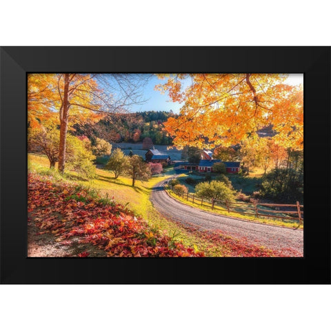 Sleepy Hollow Ranch, Vermont Black Modern Wood Framed Art Print by Getty, Bruce
