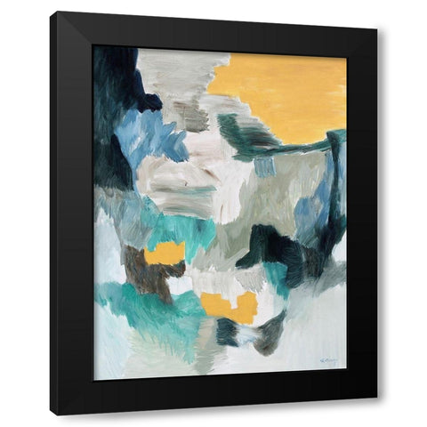 Far Away Black Modern Wood Framed Art Print by Gocan, Simona
