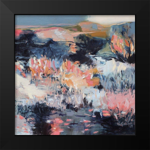 Deep Waters Black Modern Wood Framed Art Print by Gocan, Simona