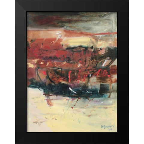 Voyage No. 2 Black Modern Wood Framed Art Print by Gocan, Simona