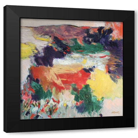 Coral Hills Black Modern Wood Framed Art Print by Gocan, Simona