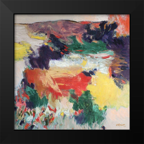 Coral Hills Black Modern Wood Framed Art Print by Gocan, Simona