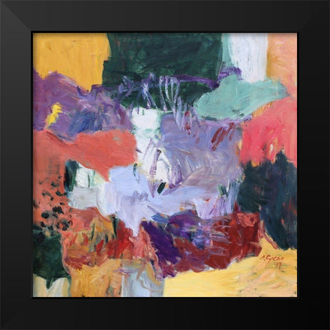 White Fence Black Modern Wood Framed Art Print by Gocan, Simona