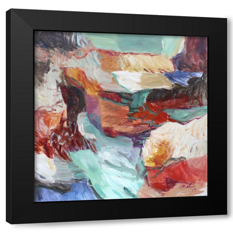 Mountain Lake Black Modern Wood Framed Art Print with Double Matting by Gocan, Simona
