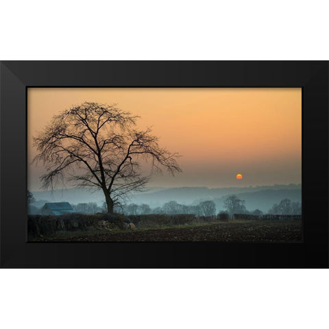 Morning Sun Black Modern Wood Framed Art Print by Goncalves, Adelino