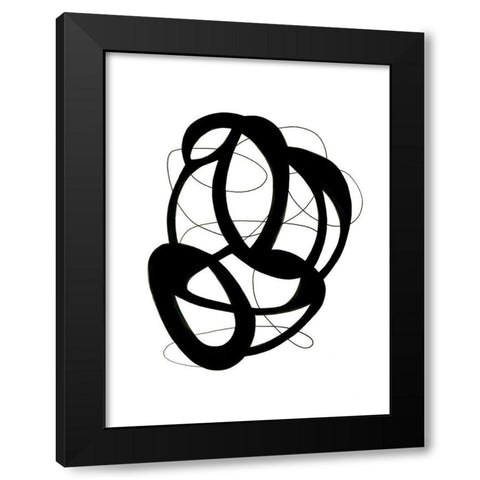Continuum Black Modern Wood Framed Art Print by Greenberg, Ilana