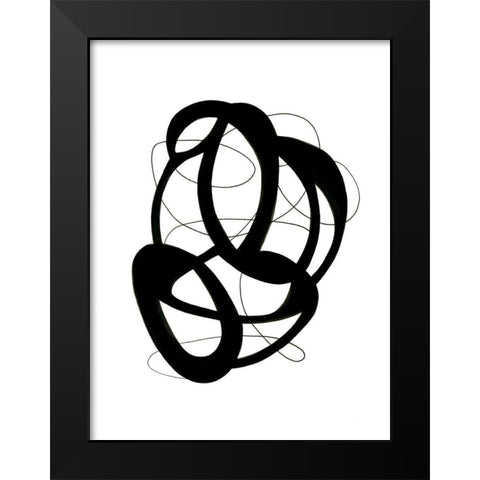 Continuum Black Modern Wood Framed Art Print by Greenberg, Ilana