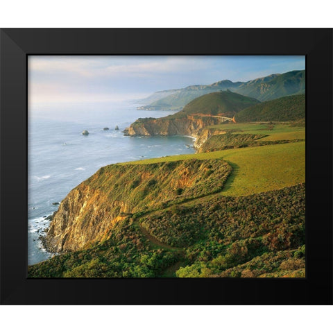 Bixby Bridge Black Modern Wood Framed Art Print by Gavrilis, John