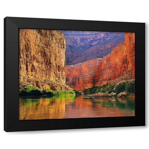 Red Wall Gorge Black Modern Wood Framed Art Print by Gavrilis, John