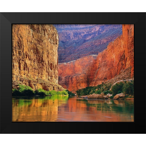 Red Wall Gorge Black Modern Wood Framed Art Print by Gavrilis, John