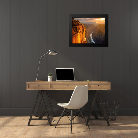 Toroweap Sunrise Black Modern Wood Framed Art Print by Gavrilis, John