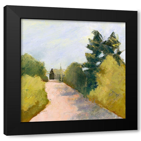 Looking Back Black Modern Wood Framed Art Print with Double Matting by Gordon, Toby
