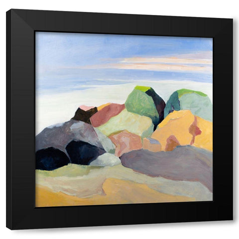 Rockscape Black Modern Wood Framed Art Print with Double Matting by Gordon, Toby