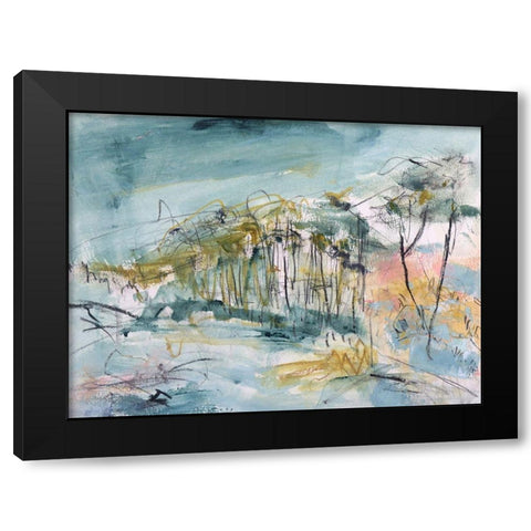 Black Sands on The Road From Haast Black Modern Wood Framed Art Print by Gordon, Ann