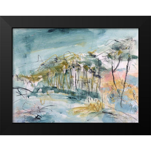 Black Sands on The Road From Haast Black Modern Wood Framed Art Print by Gordon, Ann