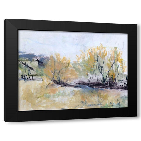 Fairlie Road Black Modern Wood Framed Art Print by Gordon, Ann