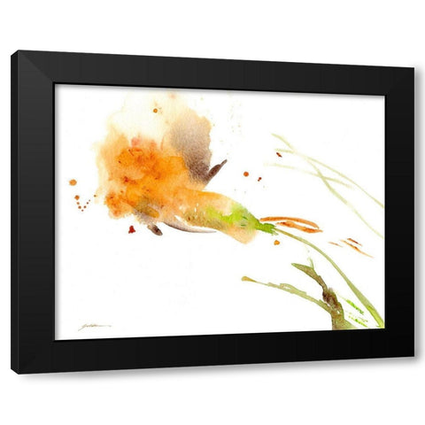 Ochre Opening Black Modern Wood Framed Art Print with Double Matting by Golden, Sheila