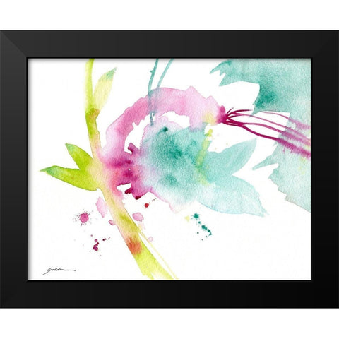 Spring Forth Black Modern Wood Framed Art Print by Golden, Sheila