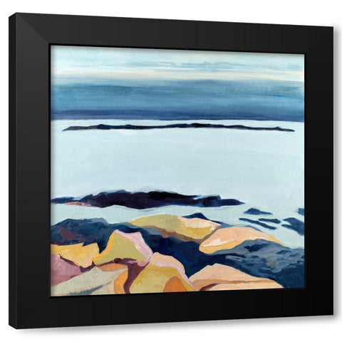 Winter Walking Black Modern Wood Framed Art Print by Gordon, Toby