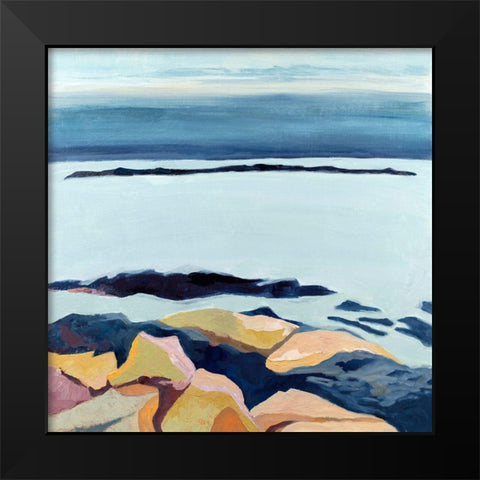 Winter Walking Black Modern Wood Framed Art Print by Gordon, Toby