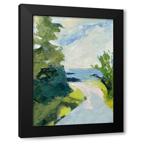 Rounding The Bend Black Modern Wood Framed Art Print by Gordon, Toby