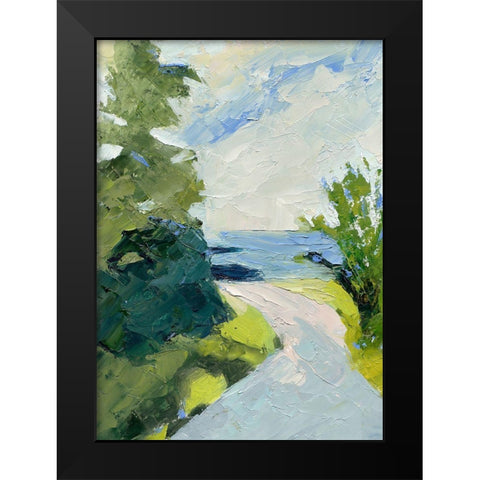 Rounding The Bend Black Modern Wood Framed Art Print by Gordon, Toby