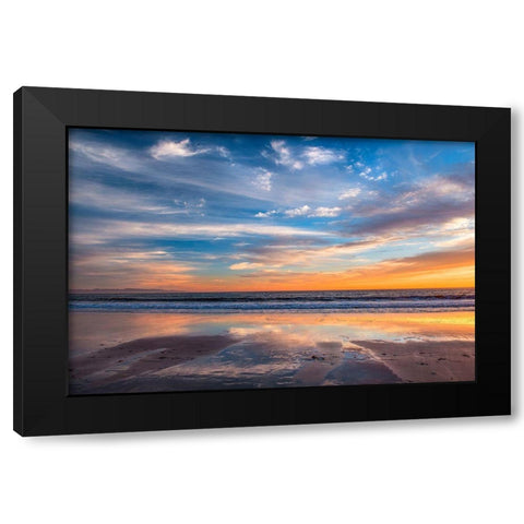 Cloud Reflections Twin Lakes Beach Black Modern Wood Framed Art Print with Double Matting by Gavrilis, John