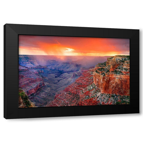 Monsoon Sunset Black Modern Wood Framed Art Print with Double Matting by Gavrilis, John