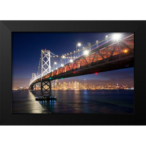 Under The Bay Bridge Black Modern Wood Framed Art Print by Gavrilis, John