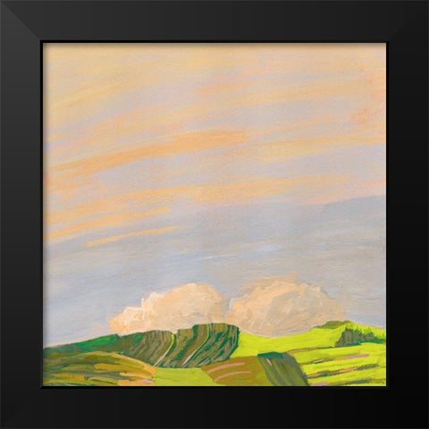 Hills and Clouds Black Modern Wood Framed Art Print by Gordon, Toby