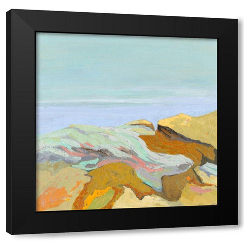Where Sea Meets Sky Black Modern Wood Framed Art Print by Gordon, Toby