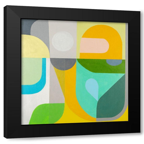 Horizon Black Modern Wood Framed Art Print with Double Matting by Griese, Marion