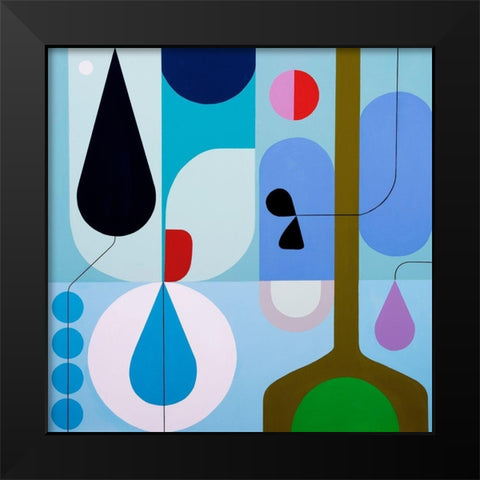 Hush Black Modern Wood Framed Art Print by Griese, Marion