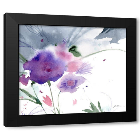 Purple Cloud Garden Black Modern Wood Framed Art Print by Golden, Sheila