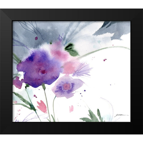 Purple Cloud Garden Black Modern Wood Framed Art Print by Golden, Sheila