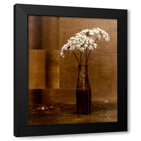 Night Flower Black Modern Wood Framed Art Print with Double Matting by Gauthier, Jan