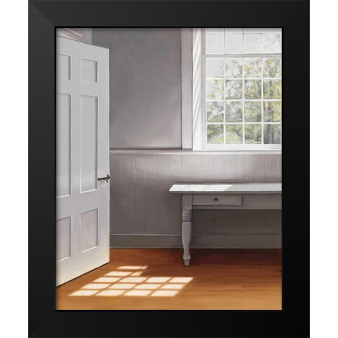 Open Door Black Modern Wood Framed Art Print by Gobin, Carol