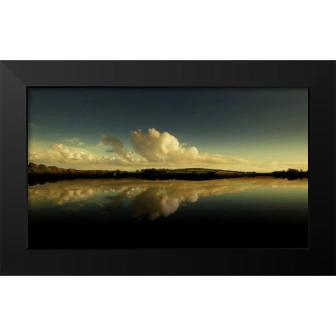 Cloud Reflection Black Modern Wood Framed Art Print by Goncalves, Adelino