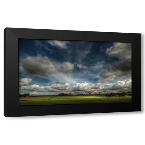 Love Clouds Black Modern Wood Framed Art Print with Double Matting by Goncalves, Adelino