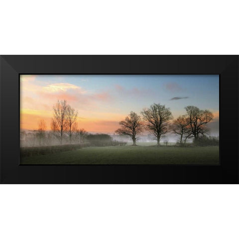 The Mist Black Modern Wood Framed Art Print by Goncalves, Adelino