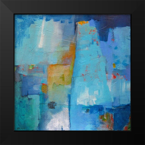 Juxtaposition Black Modern Wood Framed Art Print by Gaziano, Dorothy