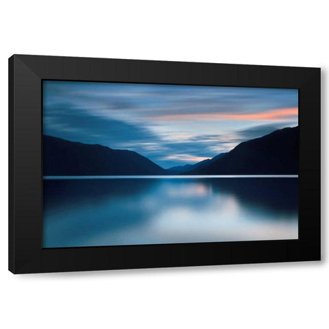 Lake Crescent Dusk Black Modern Wood Framed Art Print by Gendreau, Katherine