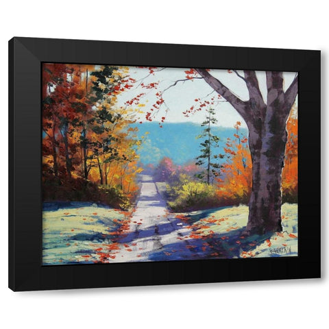 Autumn Delight Black Modern Wood Framed Art Print by Gercken, Graham