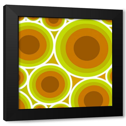 Circles 2 Black Modern Wood Framed Art Print by GraphINC