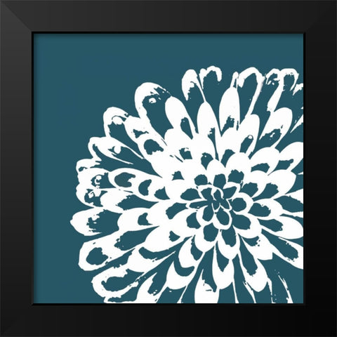 Graphic Flower 1 Black Modern Wood Framed Art Print by GraphINC