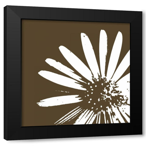 Graphic Flower 2 Black Modern Wood Framed Art Print by GraphINC