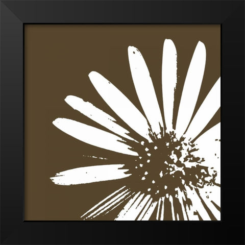 Graphic Flower 2 Black Modern Wood Framed Art Print by GraphINC