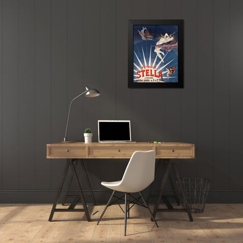 Petrole Stella Black Modern Wood Framed Art Print by Gray, Henri