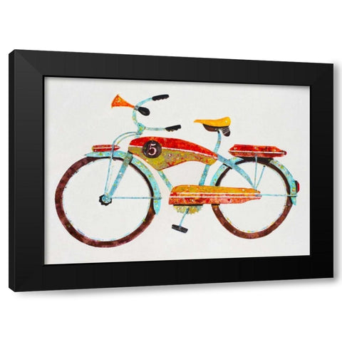Bike No. 5 Black Modern Wood Framed Art Print with Double Matting by Grant, Anthony